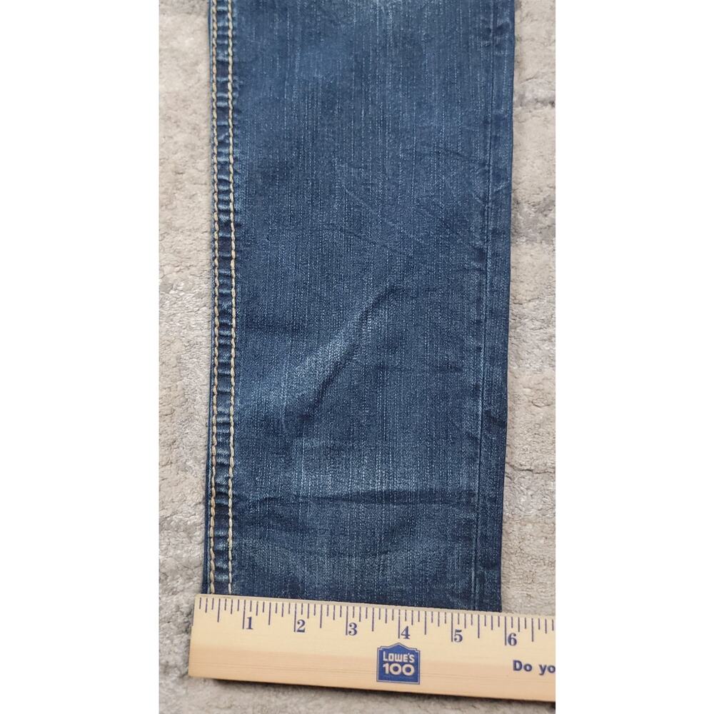 Silver Jeans Aiko Women's Skinny Leg Embroidered Blue Fluid Denim Jeans 35x30.5 - Picture 2 of 12